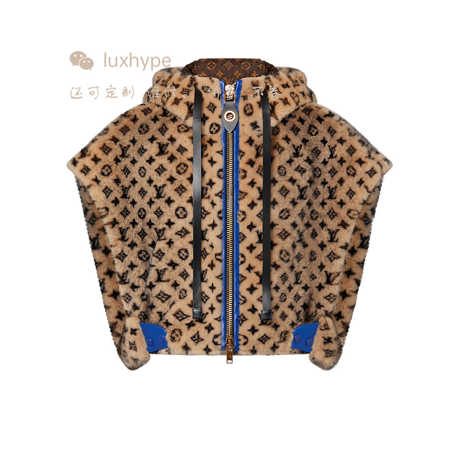 LV 1ABTB2 MONOGRAM 皮革饰边衣袖夹克