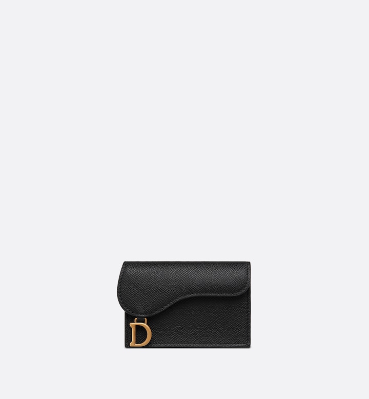 Dior 迪奥 S5611CBAA_M900 Bloom 马鞍卡夹 黑色粒面牛皮革