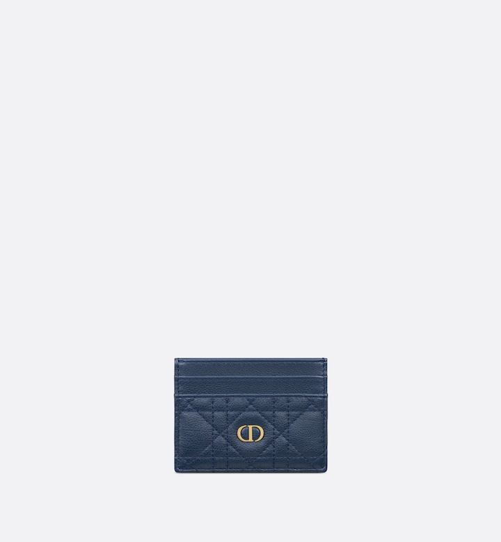 Dior 迪奥 S5130UWHC_M66B Dior Caro Freesia 卡夹 深海蓝色柔软牛皮革藤格纹