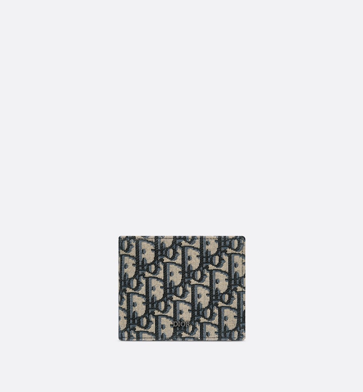Dior 迪奥 2OBBH027YSE_H05E 钱包 米色和黑色 Oblique 印花