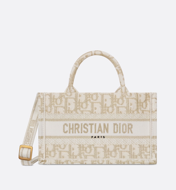 Dior 迪奥 S5573CTQR_M981 迷你 Book Tote 手袋 金色调 Oblique 印花 (21.5 x 13 x 7.5 cm)