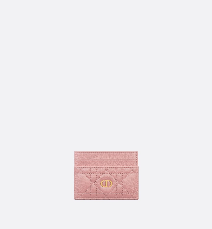 Dior 迪奥 S5130UWHC_M77P Dior Caro Freesia 卡夹 复古粉色柔软牛皮革藤格纹